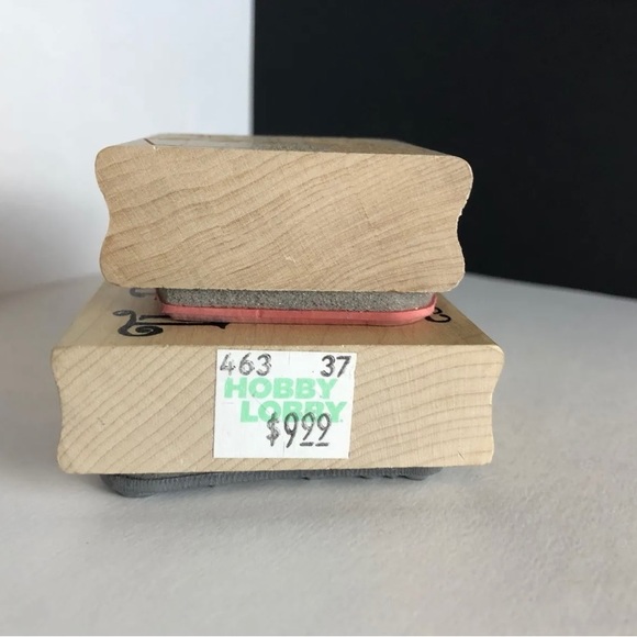 The Ears Are The Best Part & Basket of Eggs Wood Mounted Rubber Stamp New Easter - Picture 5 of 6